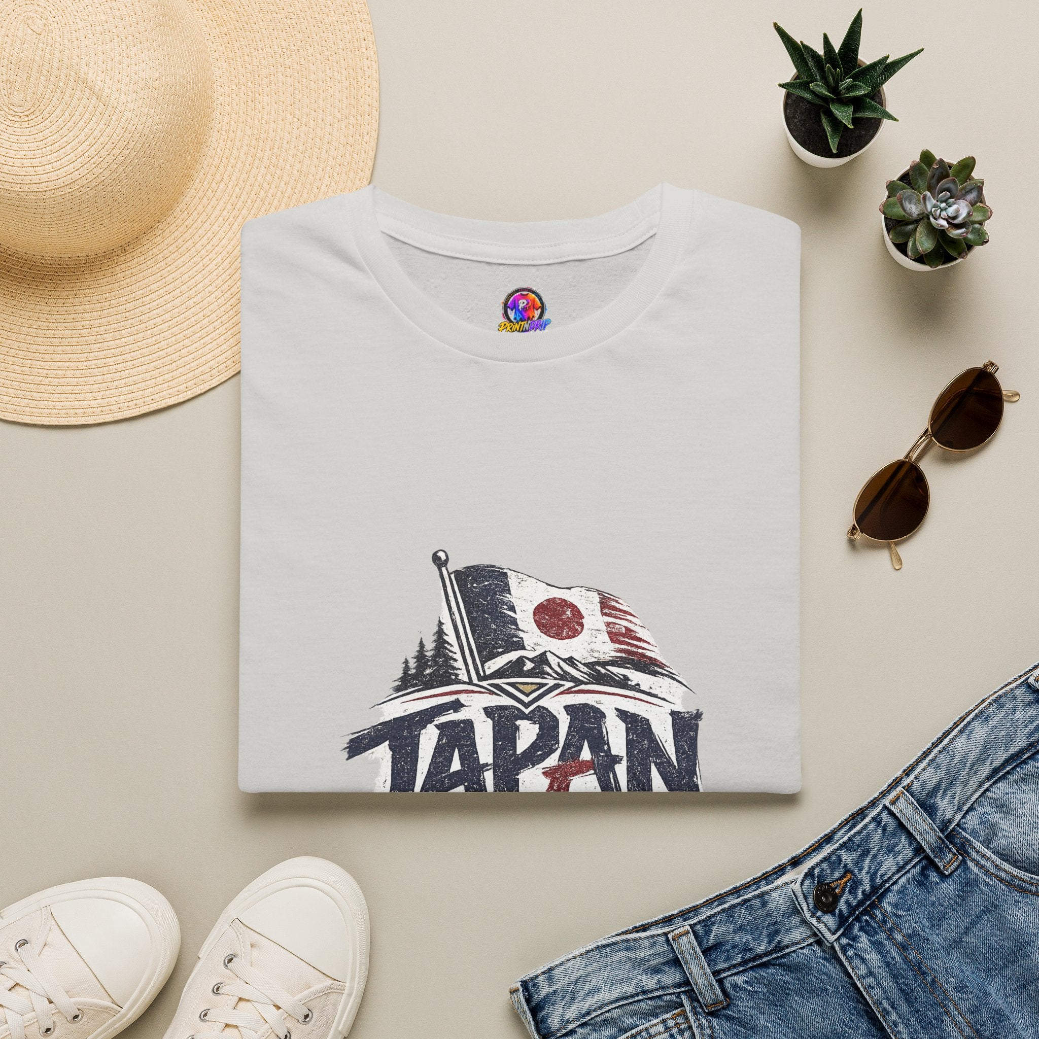 Japan Soccer T-Shirt – Vintage Flag & Crest Football Tee