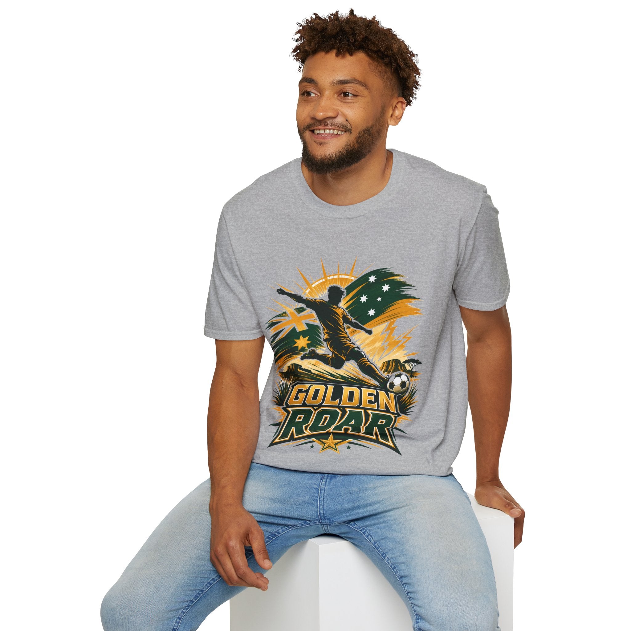 Australia Golden Roar Soccer T-Shirt — Australian Football Fan Tee