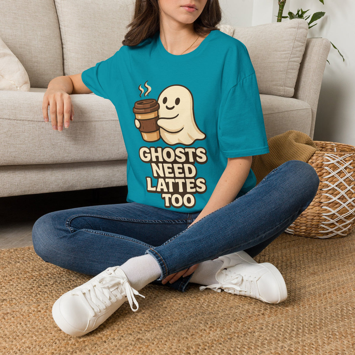 Ghosts Need Lattes Too T-Shirt - Trending Now - August 2026