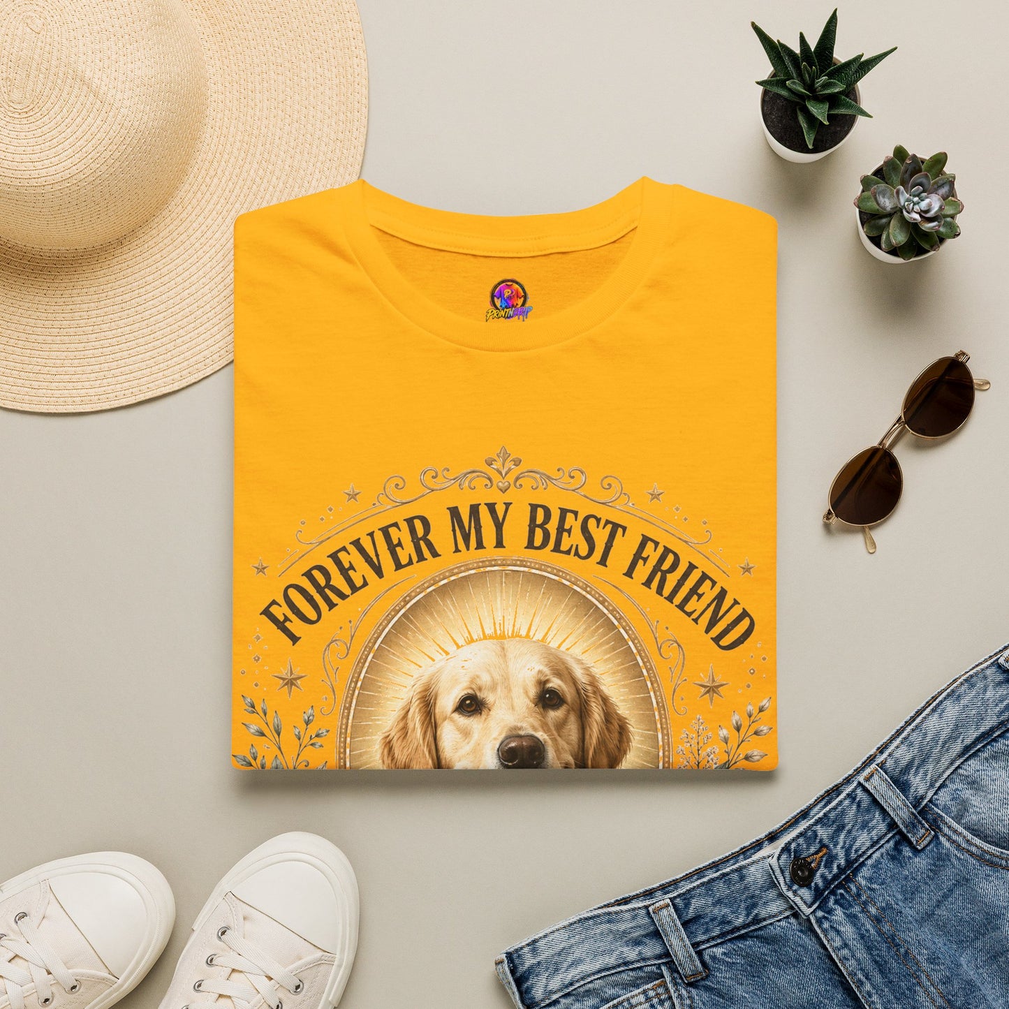 Forever My Best Friend Dog T-Shirt — Personalized Pet Memorial Tee ("Bailey")