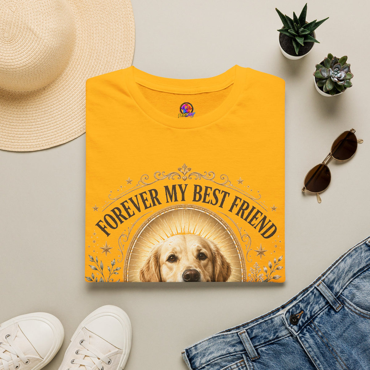 Forever My Best Friend Dog T-Shirt — Personalized Pet Memorial Tee ("Bailey")