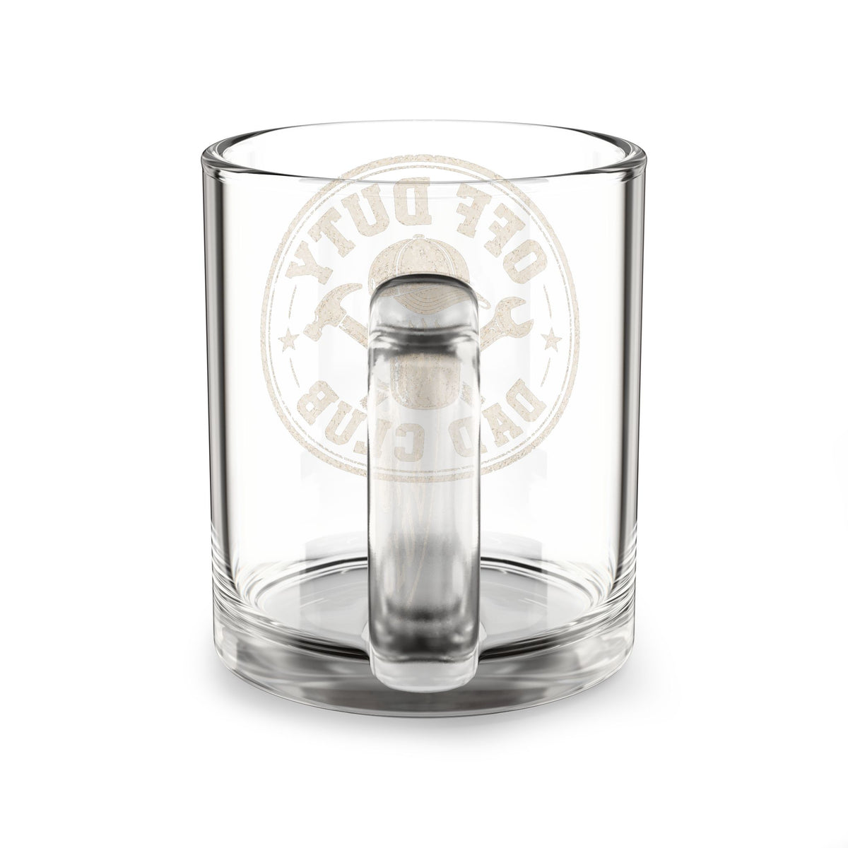 Off Duty Dad Glass Mug — 10oz Clear Coffee Cup for Fathers, Father’s Day Gift Milo Bailey Dog Dad Mom  Glass Mug 10 oz