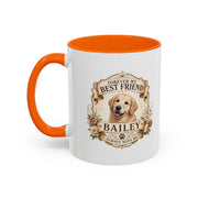 Milo Bailey Dog Dad Mom Personalized Dog Coffee Mug – "Forever My Best Friend" Golden Retriever Accent Mug