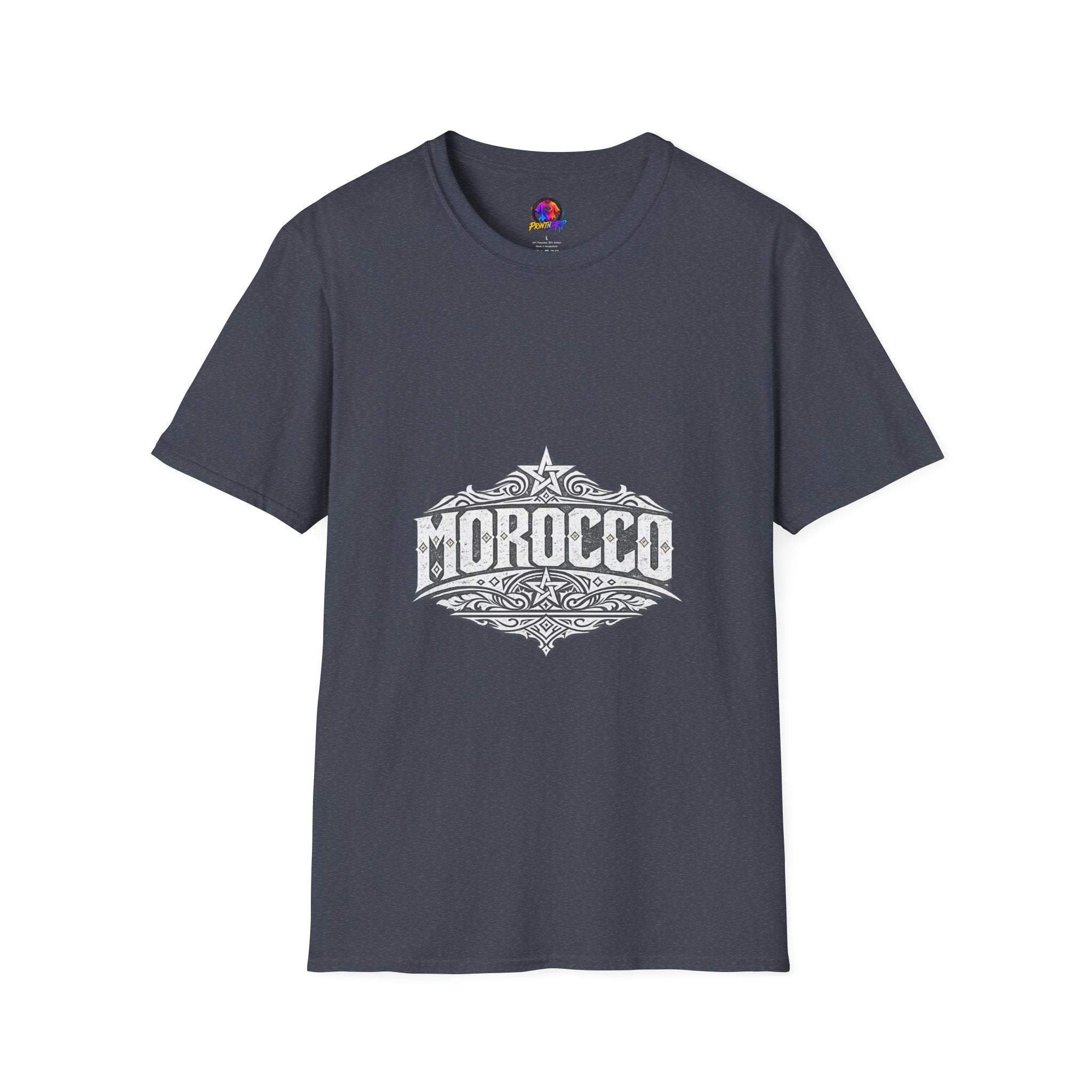 Morocco Vintage Graphic T-Shirt — Travel Tee with Ornamental Crest