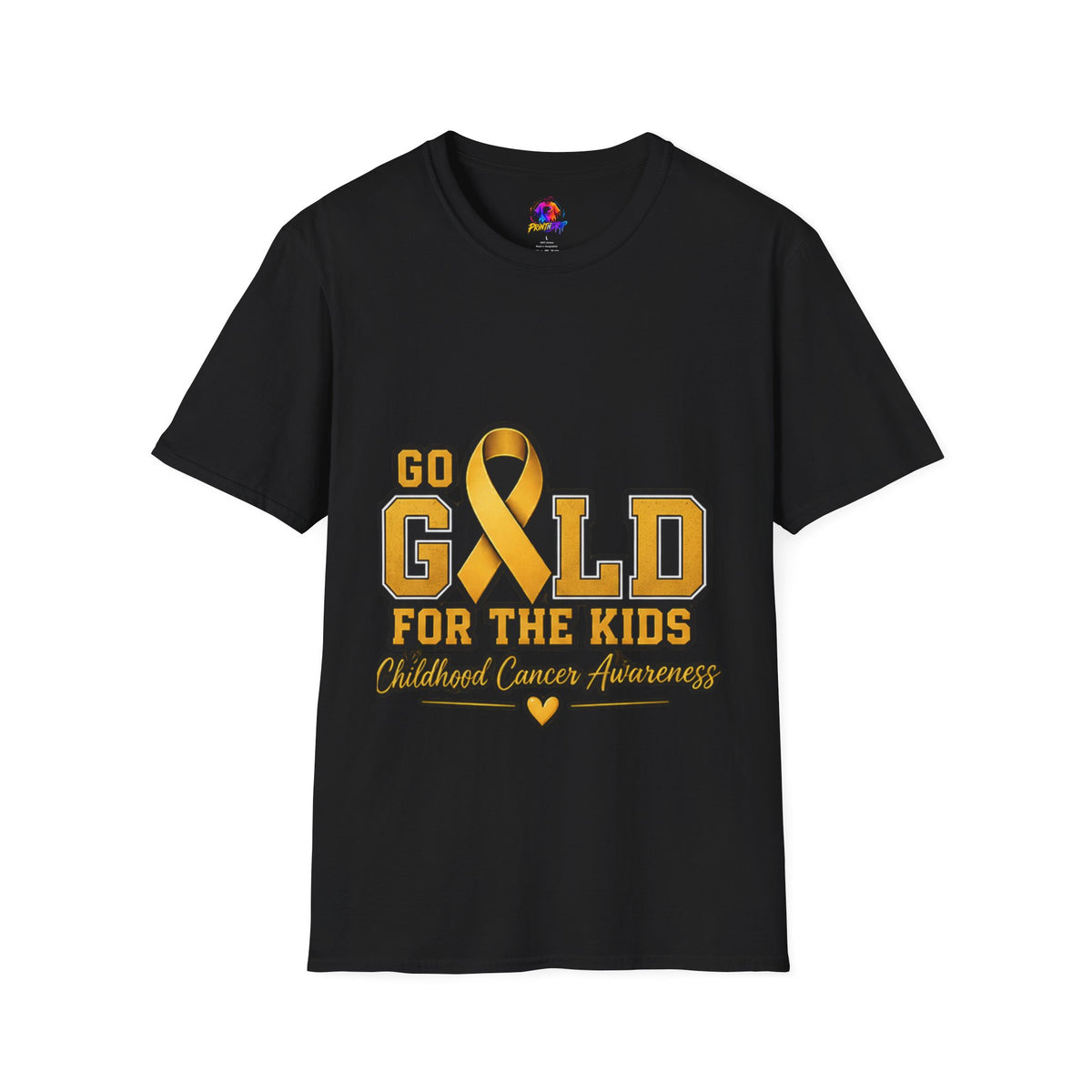 Go Gold For The Kids T-Shirt — Childhood Cancer Awareness Ribbon Tee