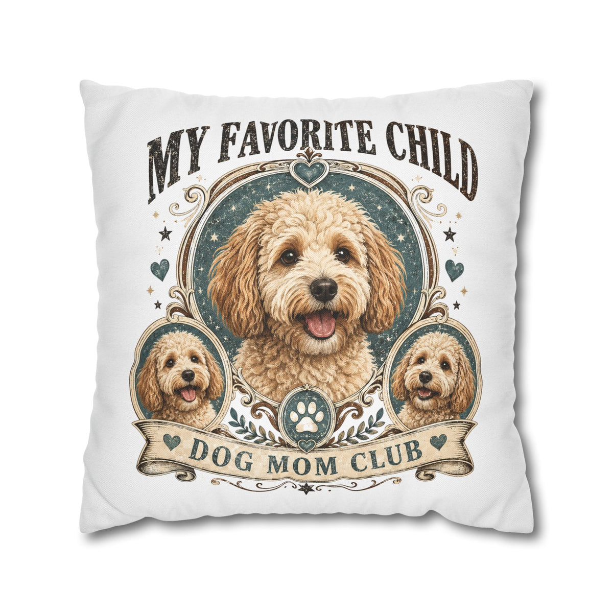 My Favorite Child Dog Mom Club Pillowcase Milo Bailey Dog Dad Mom – Cute Goldendoodle Decorative Pillow Cover