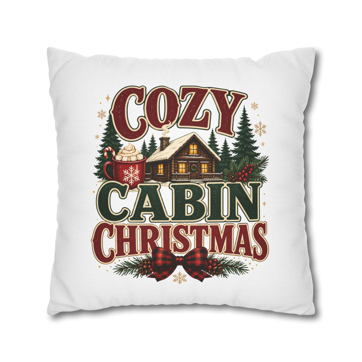 Christmas Cozy Cabin Christmas PillowcasePillowcase