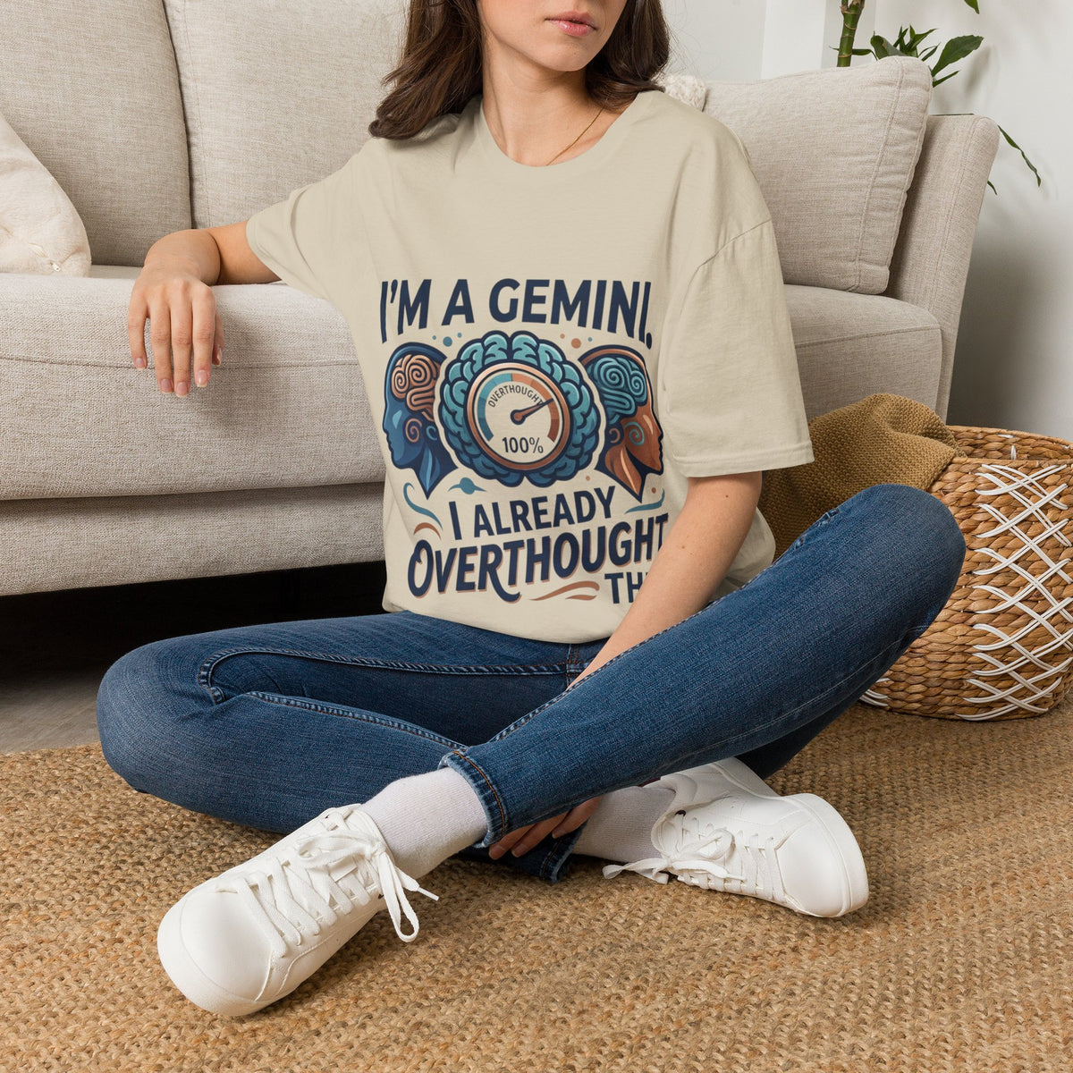I’m A Gemini T-Shirt – “I Already Overthought It” Zodiac Tee