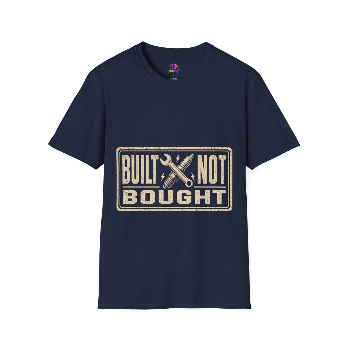 Built Not Bought T-Shirt — Vintage Mechanic Workwear Tee