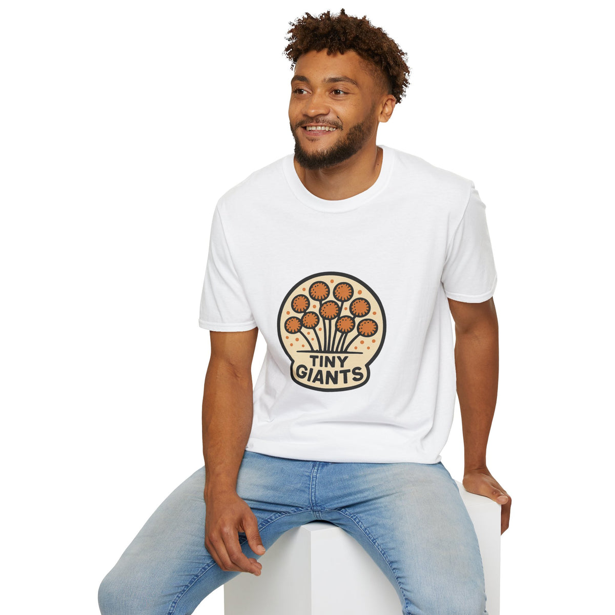 Tiny Giants Mushroom T-Shirt — Vintage Psychedelic Fungi Graphic Tee