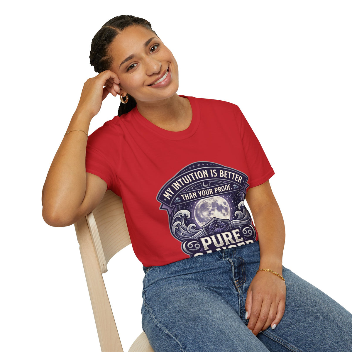 Cancer Zodiac T-Shirt — "My Intuition Is Better Than Your Proof" Astrology Tee