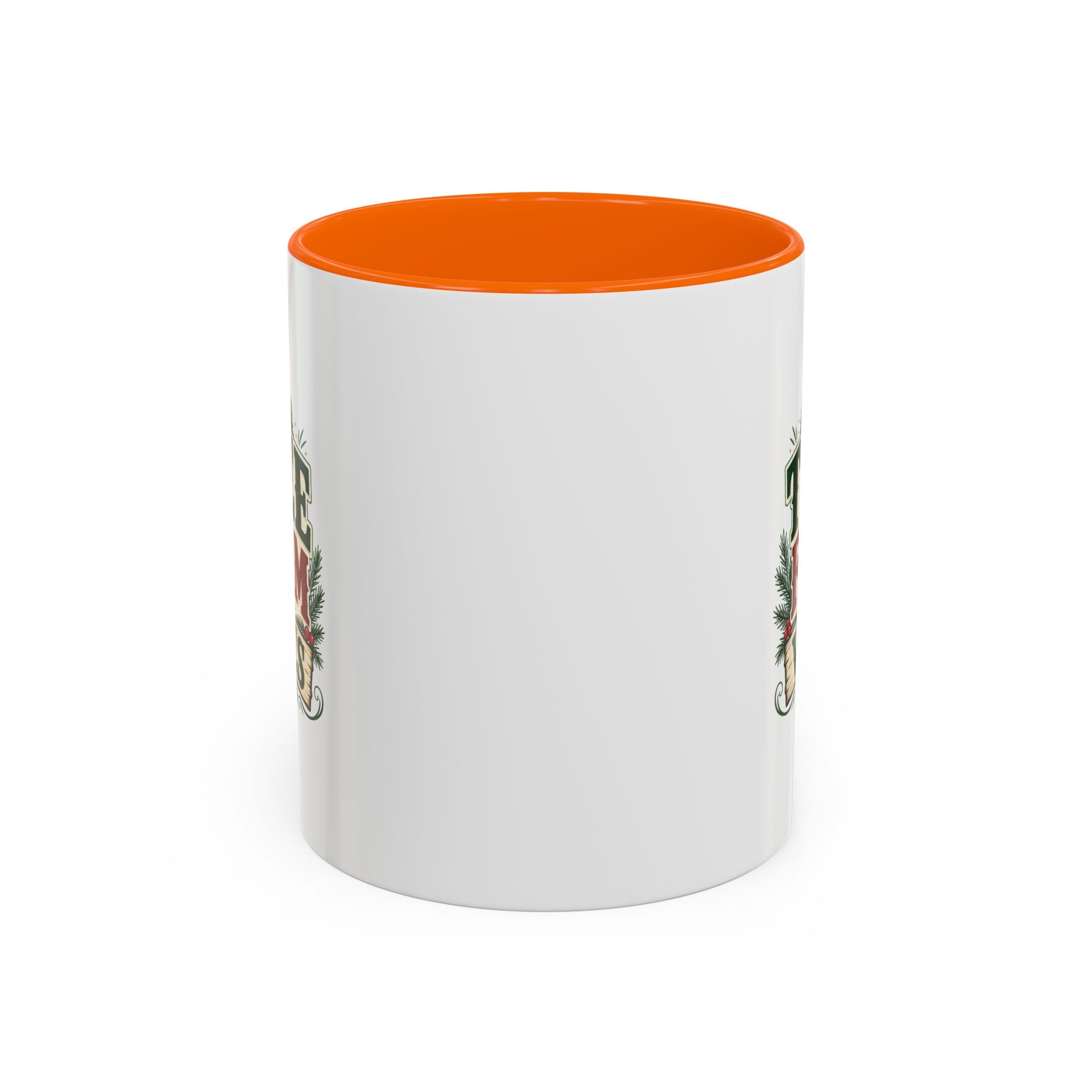 Tree Farm Vibes Accent Coffee Mug — Rustic Christmas Holiday Coffee Cup
