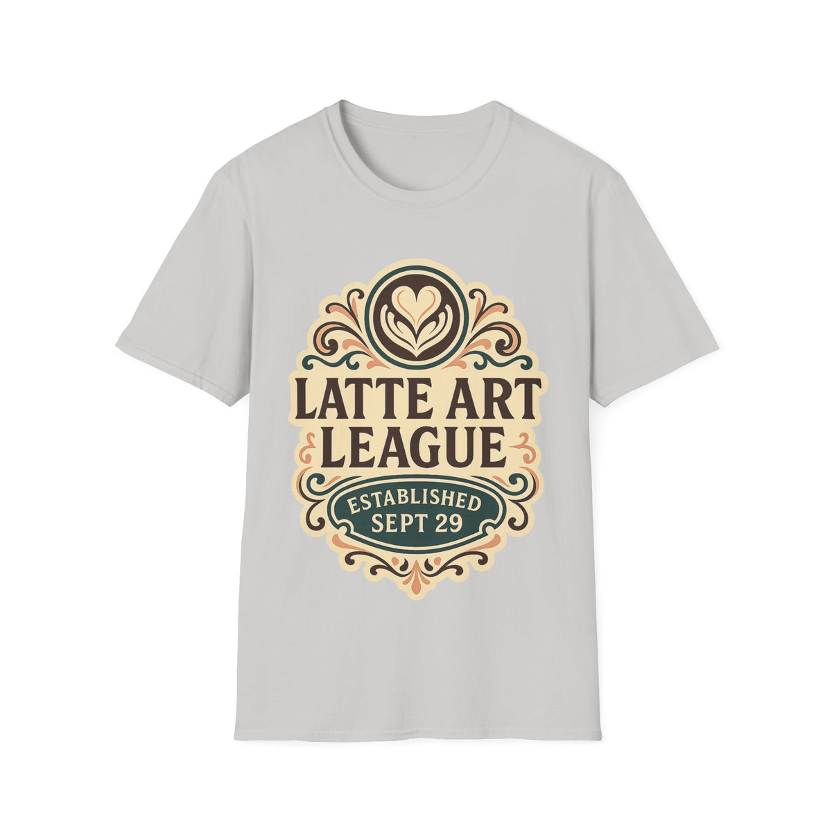 Latte Art League Serving Rituals National Coffee Day Crest T-Shirt - Trending Now - September 2026
