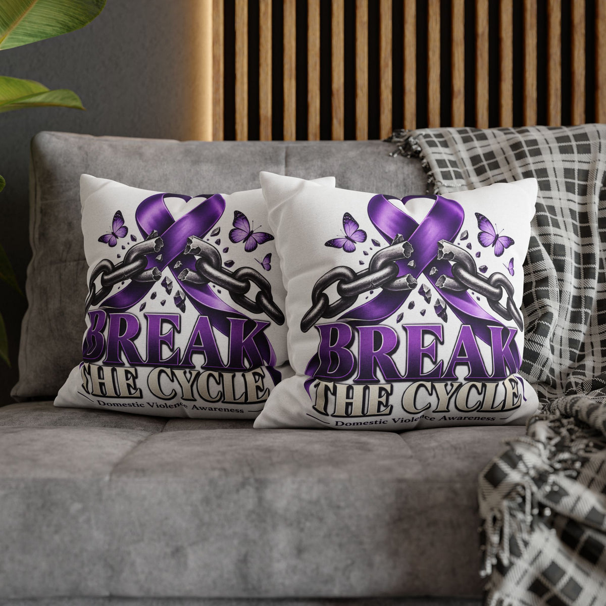 Break the Cycle Domestic Violence Awareness Pillow