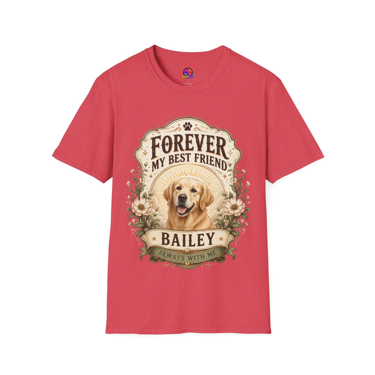 Dog Memorial T-Shirt — "Forever My Best Friend" Personalized Pet Tribute Tee
