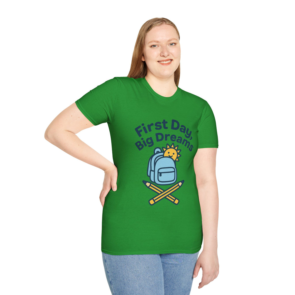 First Day Big Dreams T-Shirt — Cute Backpack & Pencil Back-to-School Tee - Trending Now - August 2026