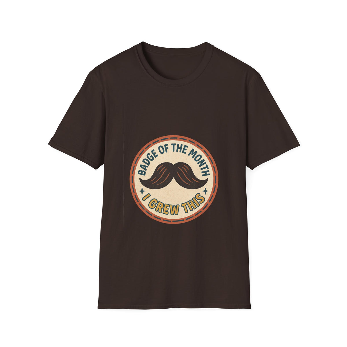 Mustache Dad T-Shirt - "King of the Mustache" Retro Badge Design - Trending Now - October 2026