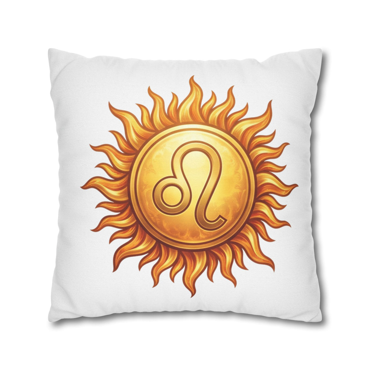 Leo Sun Zodiac Decorative Pillow Spun Square Pillowcase