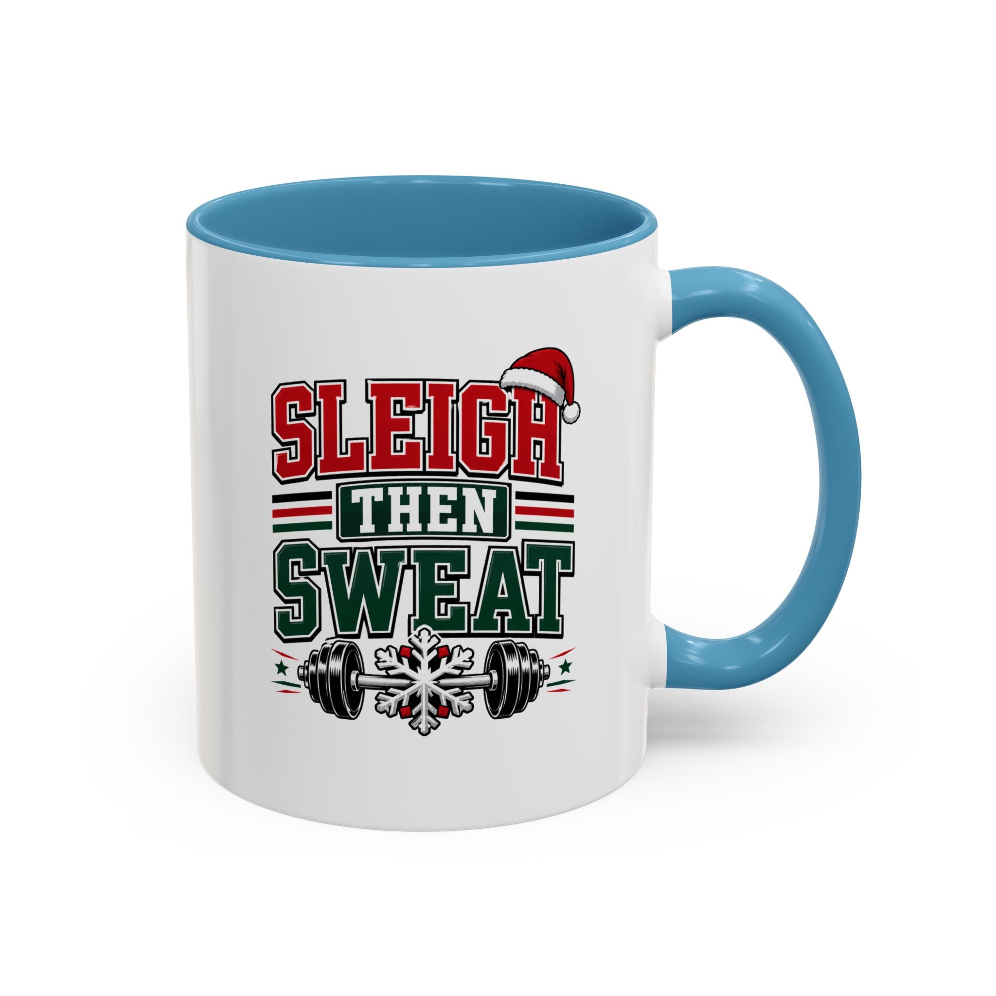 Modern Day Christmas Sleigh Then Sweat Coffee Mug