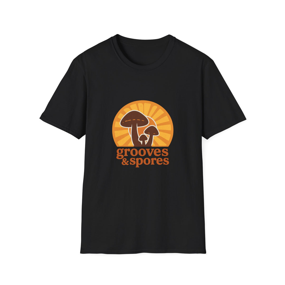 Vintage Mushroom T-Shirt — 'Grooves & Spores' Retro Psychedelic Tee - Trending Now - August 2026