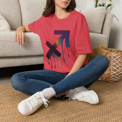 Sagittarius Drip T-Shirt — Gradient Astrological Arrow Tee
