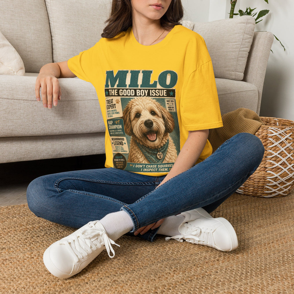 Milo 'The Good Boy Issue' Dog Magazine T-Shirt