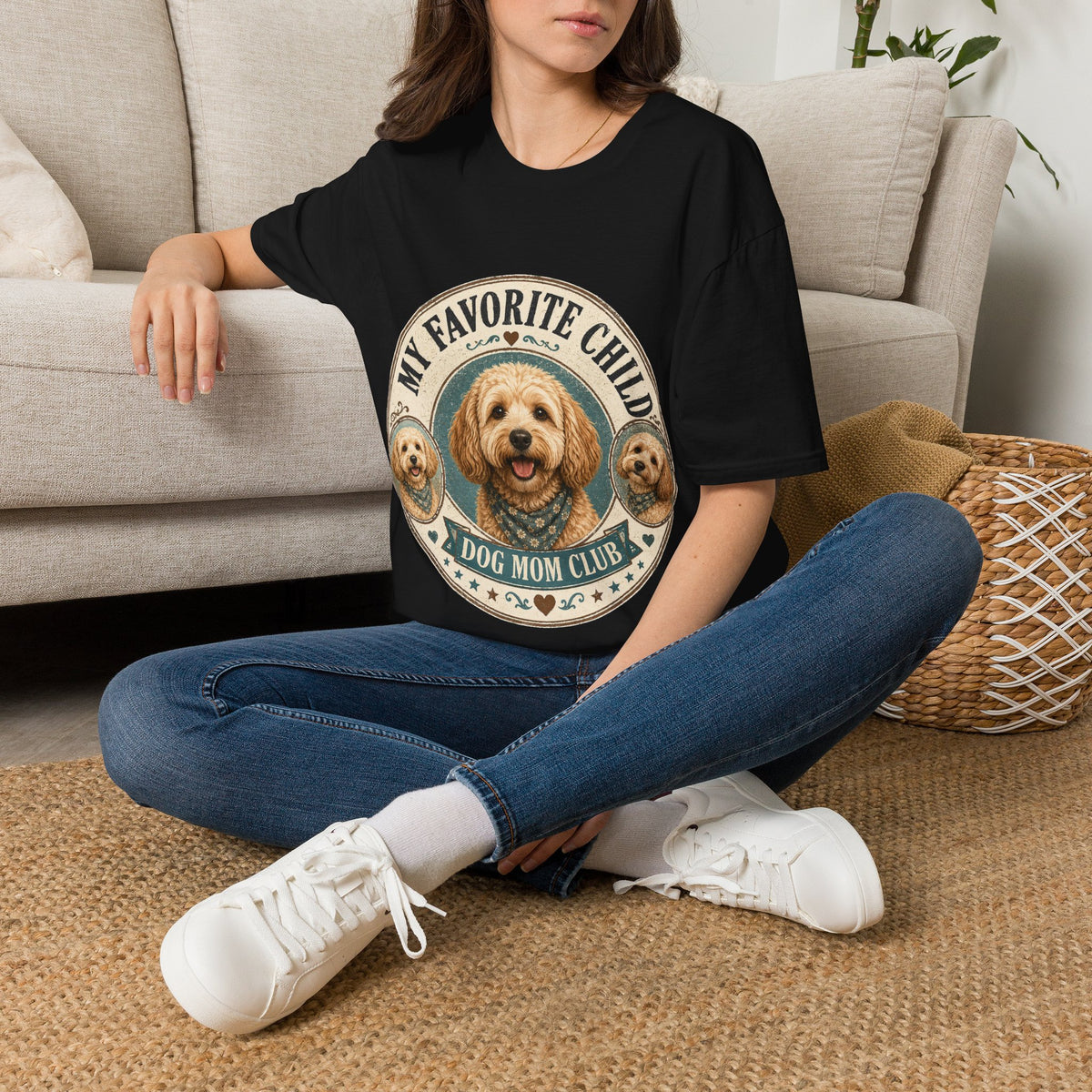 Dog Mom T-Shirt — "My Favorite Child" Cute Goldendoodle Graphic Tee