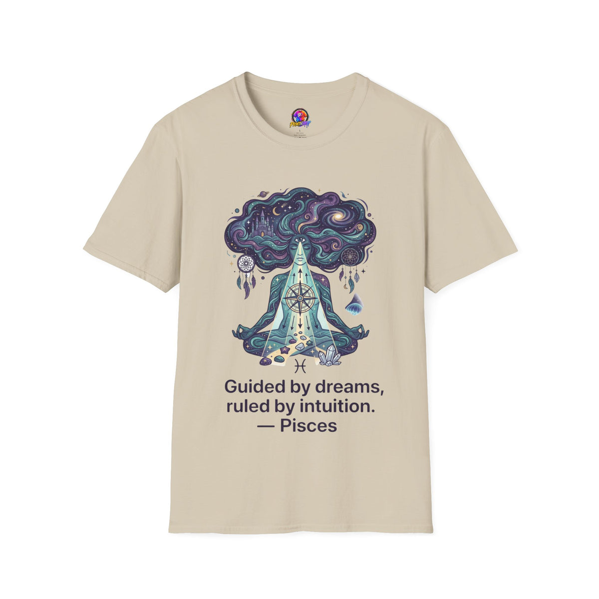 Pisces Zodiac Meditative Pisces T‑Shirt — 'Guided by dreams, ruled by intuition' Zodiac Tee