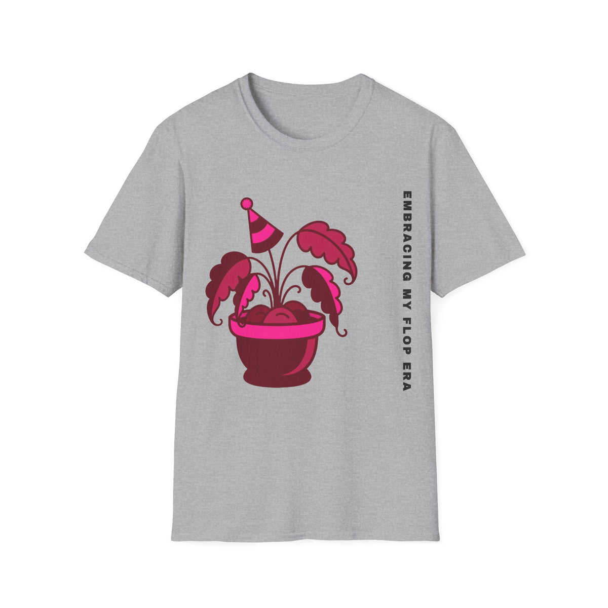 Plant Party T-Shirt — "Embracing" Pink Potted Plant Graphic - Trending Now - September 2026