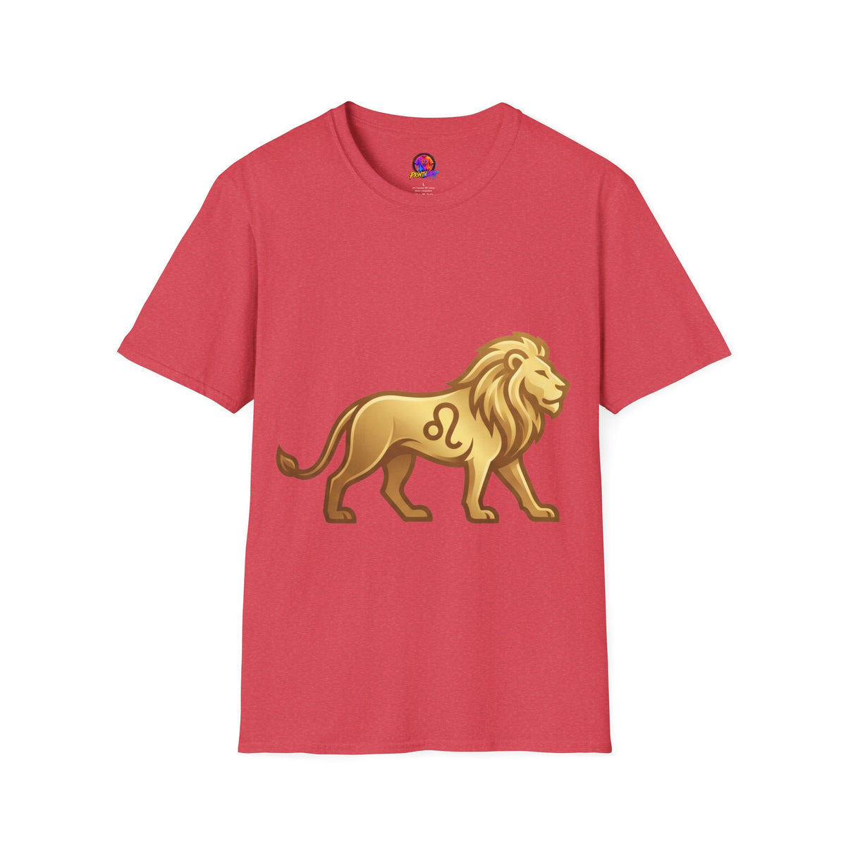 Leo Zodiac Lion T-Shirt — Gold Astrology Tee for Leo Birthdays & Zodiac Fans