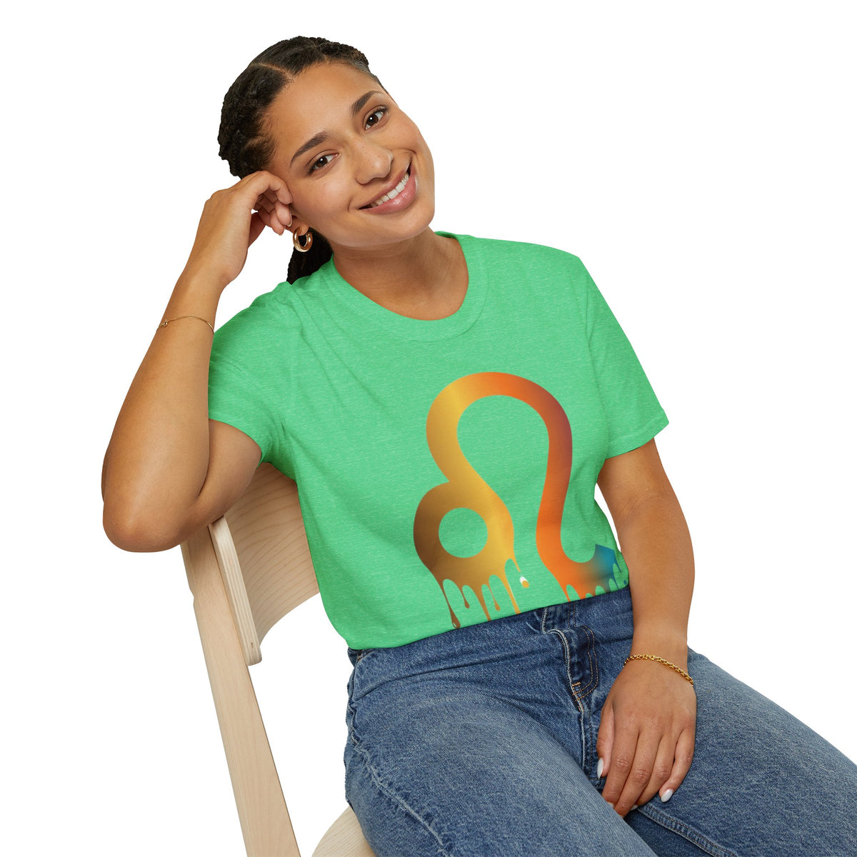 Leo Zodiac Drip T-Shirt — Colorful Astrology Sign Tee