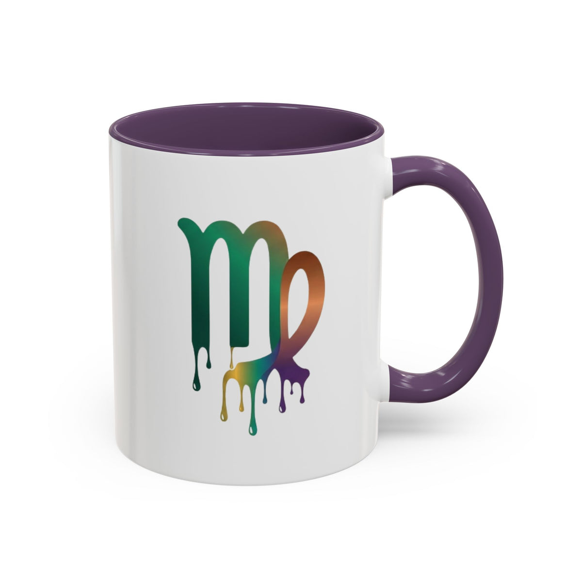 Virgo Zodiac Virgo Drip Accent Coffee Mug — Colorful Zodiac Astrology Gift
