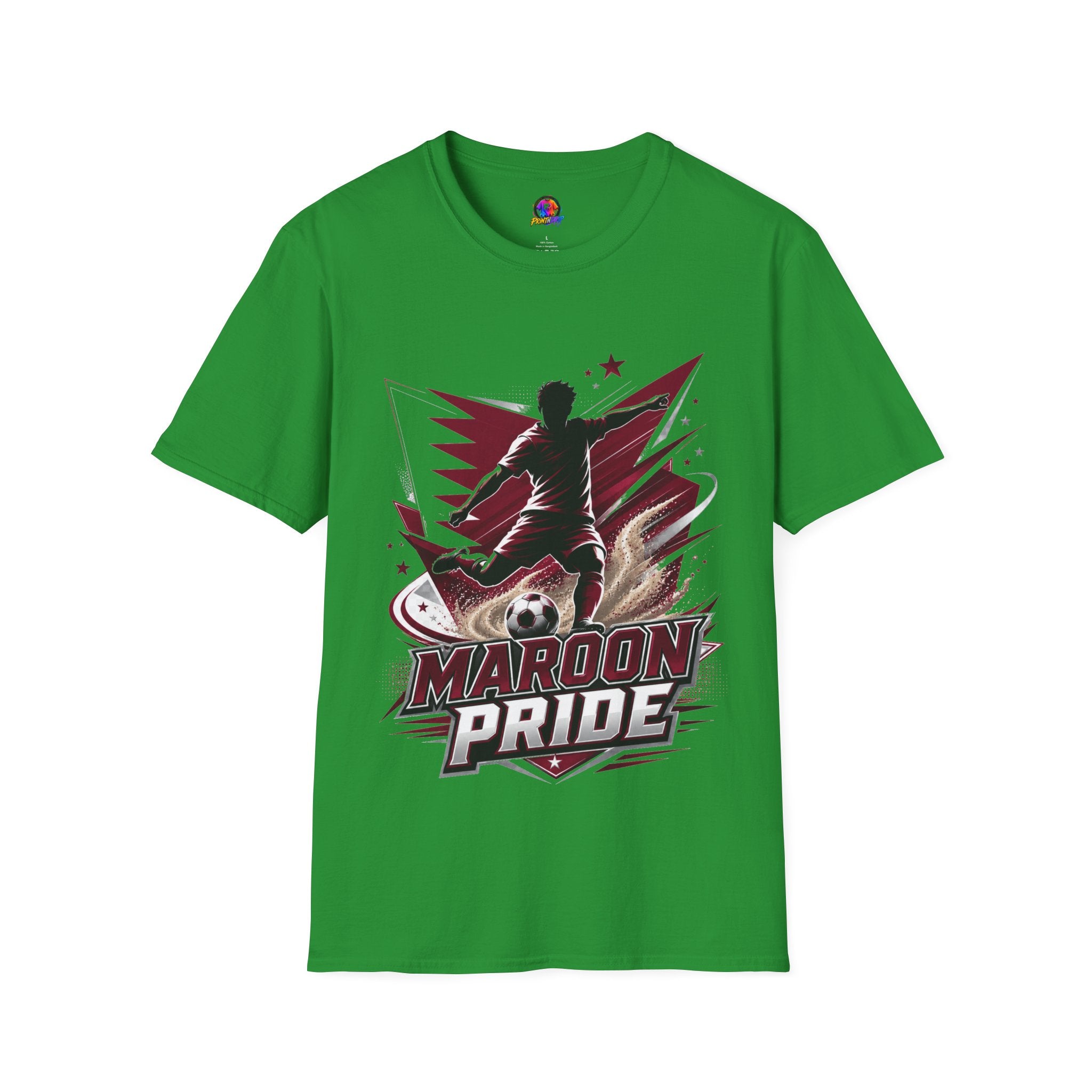 Qatar Maroon Pride Soccer T-Shirt — Silhouette Player Graphic Tee