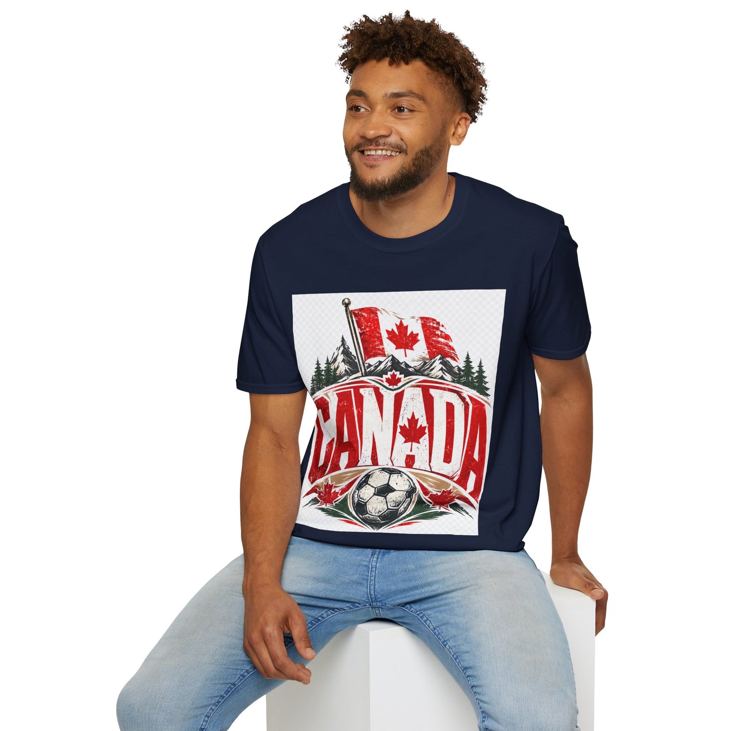 Canada Soccer T‑Shirt — Canadian Flag & Maple Leaf Crest
