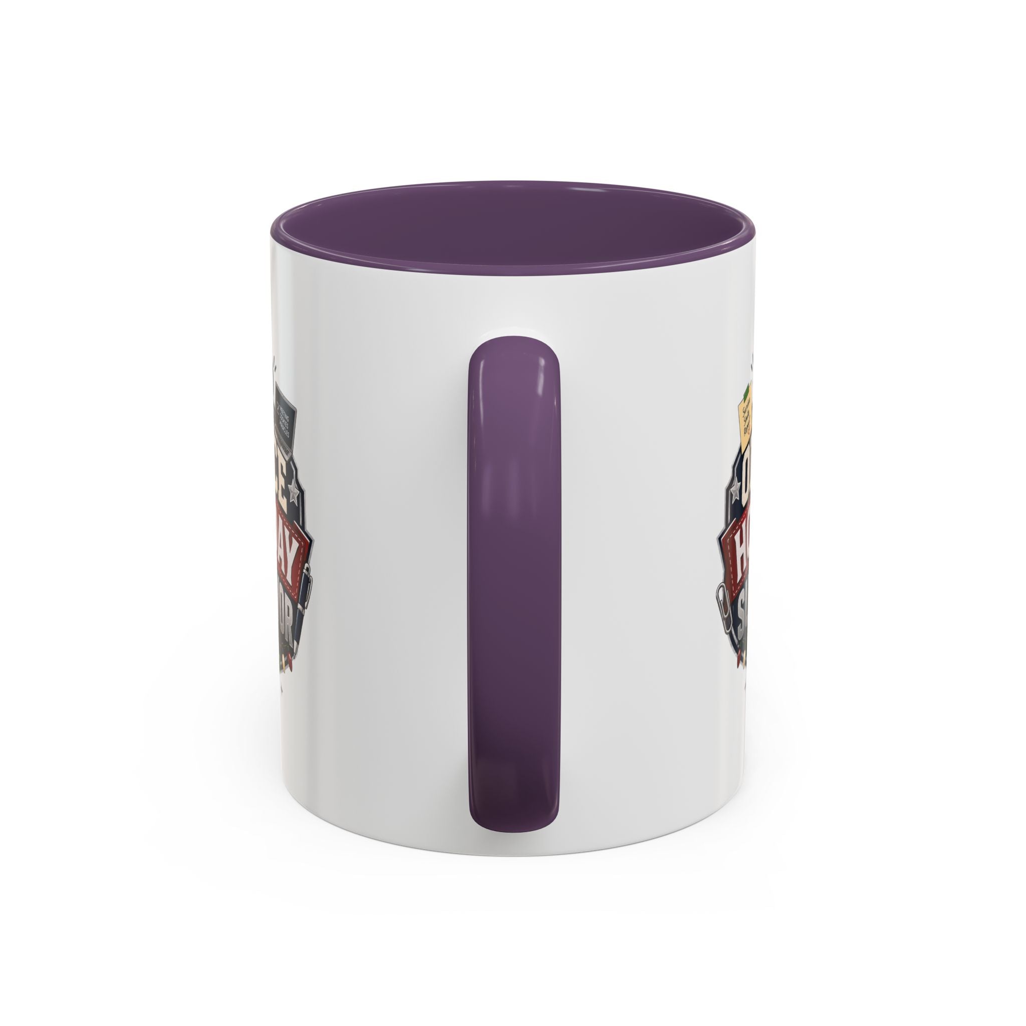 Modern Day Christmas Office Holiday Survivor Accent Coffee Mug – Funny Christmas Office Gift