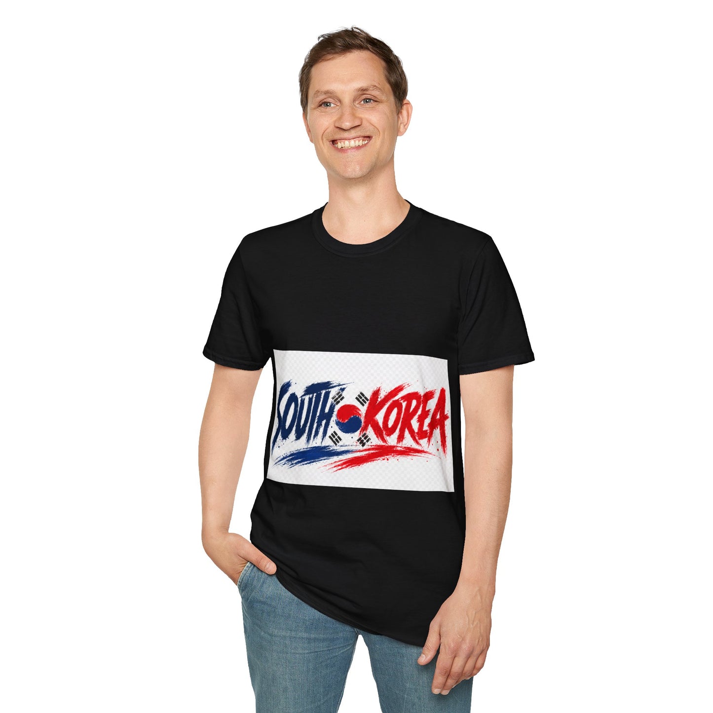 South Korea Flag Brushstroke T-Shirt — Patriotic Korean Travel Tee
