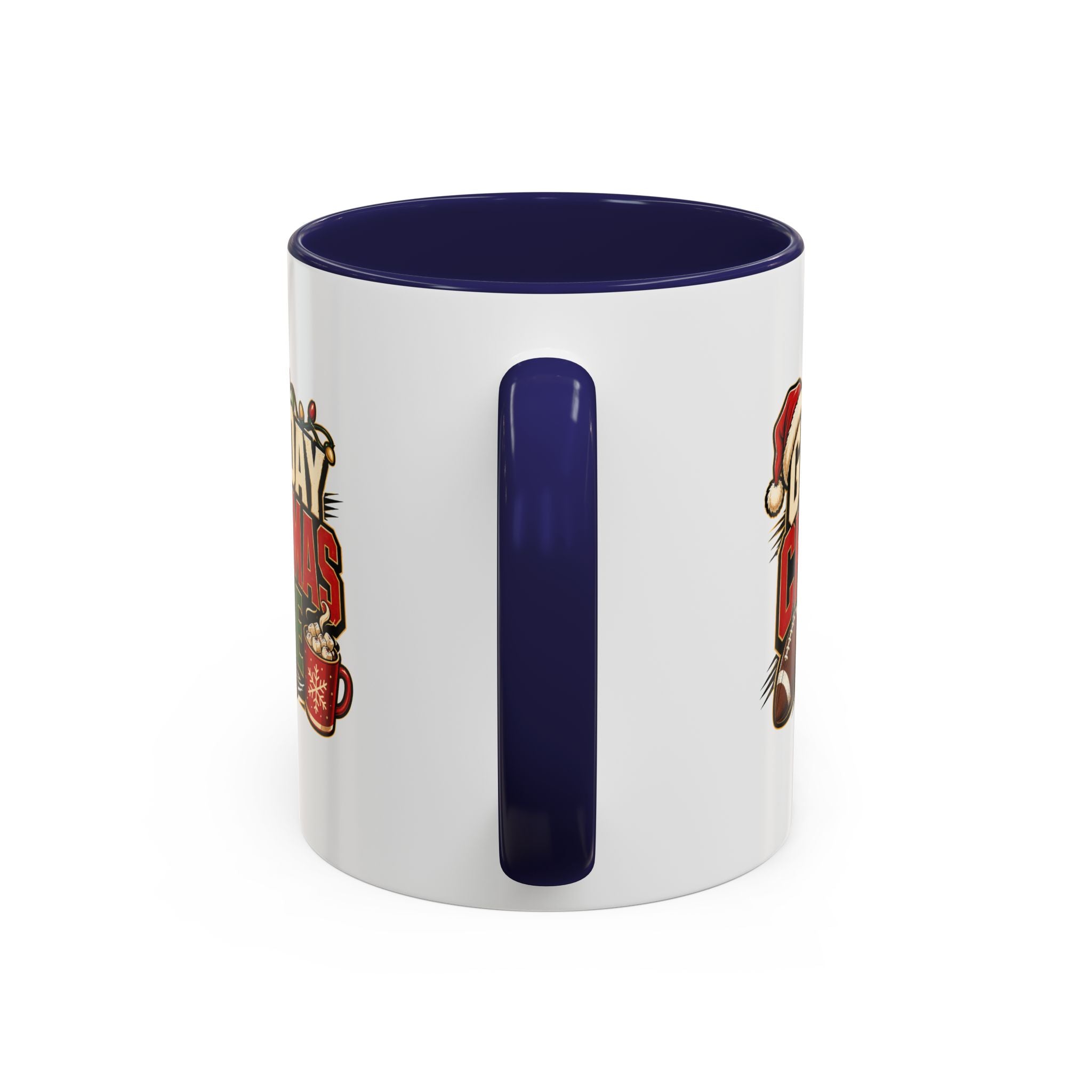 Modern Day Christmas Game Day Christmas Mode Coffee Mug - Holiday Football Mug (11/15oz)