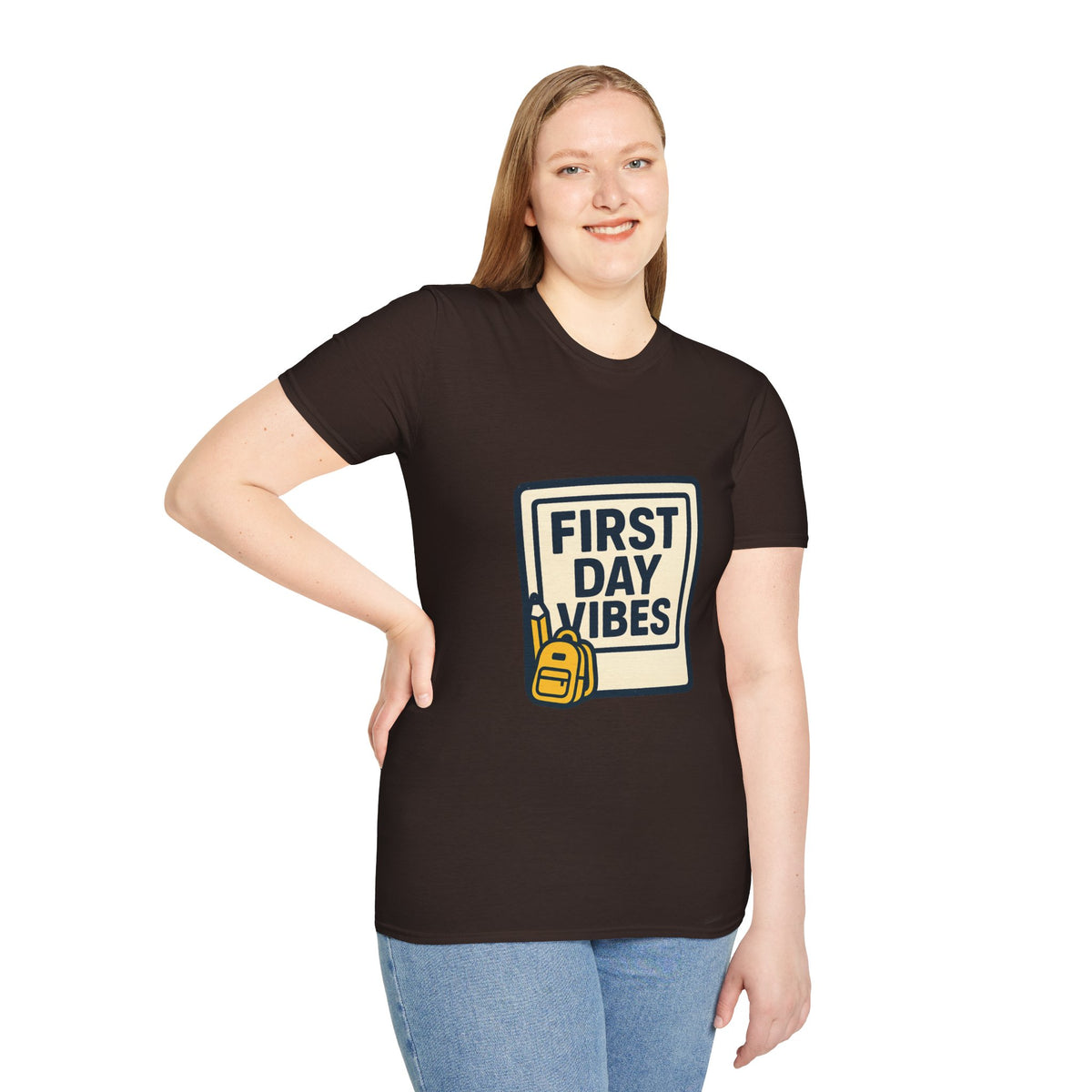First Day Vibes T-Shirt — 'First Day' Retro Badge Tee - Trending Now - September 2026