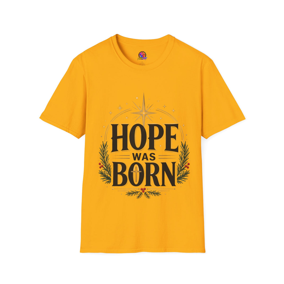 Hope Was Born T‑Shirt — Christmas Nativity Star Holiday Tee