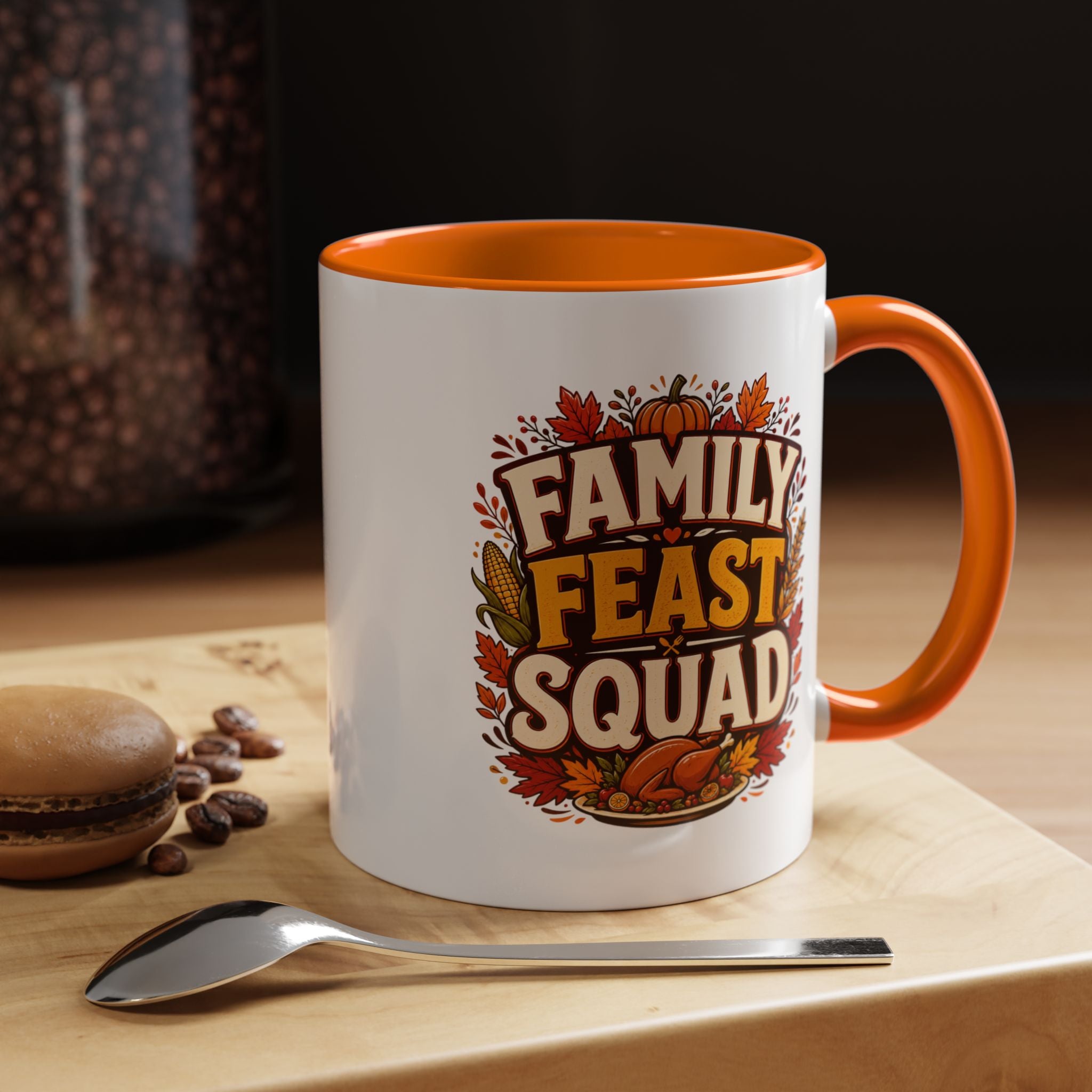 Thanksgiving Mug Family Feast Squad Coffee Mug — Thanksgiving Fall Holiday Accent Mug