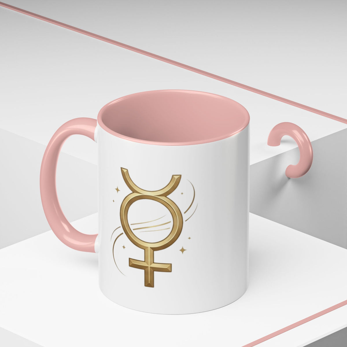 Virgo Zodiac Mercury Mug — Gold Zodiac Astrology Coffee Cup