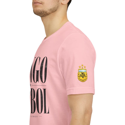 Argentina - Tango y Fútbol Graphic Tee - Bold Serif Soccer & Dance Shirt