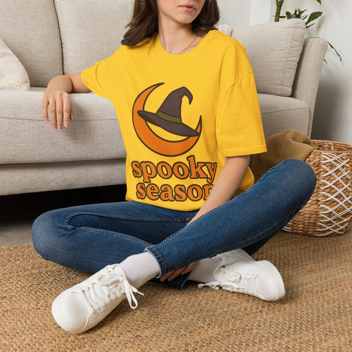 Spooky Season T-Shirt — Witch Hat & Moon Halloween Tee - Trending Now - August 2026