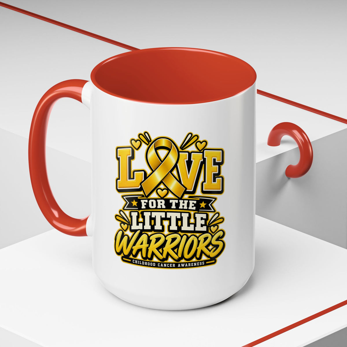 Coffee Mug — "Love for the Little Warriors" Childhood Cancer Awareness Accent Mug