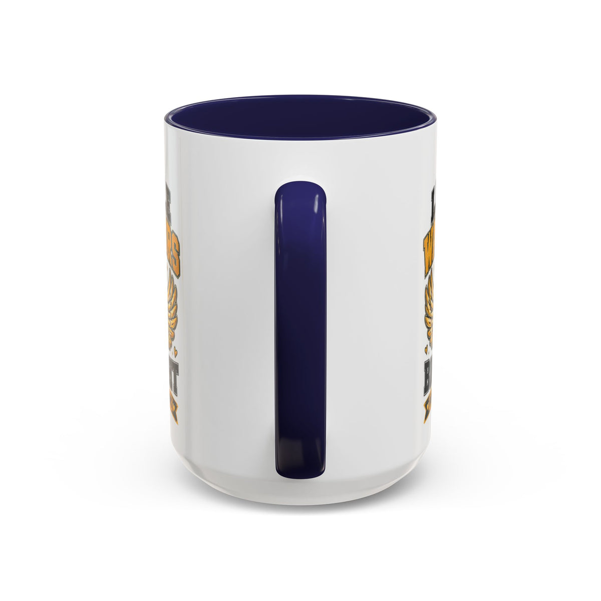Little Warriors Big Fight Childhood Cancer Awareness Coffee Mug — Gold Ribbon Support Accent Mug