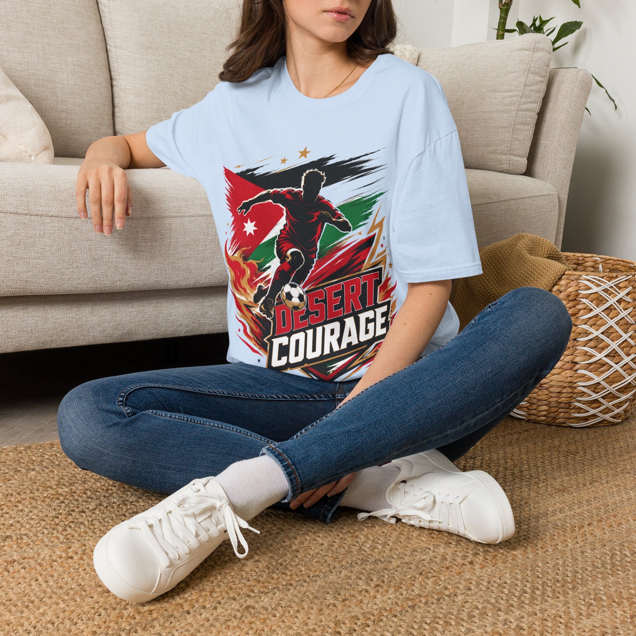 Jordan Soccer T‑Shirt — Desert Courage Flag Design