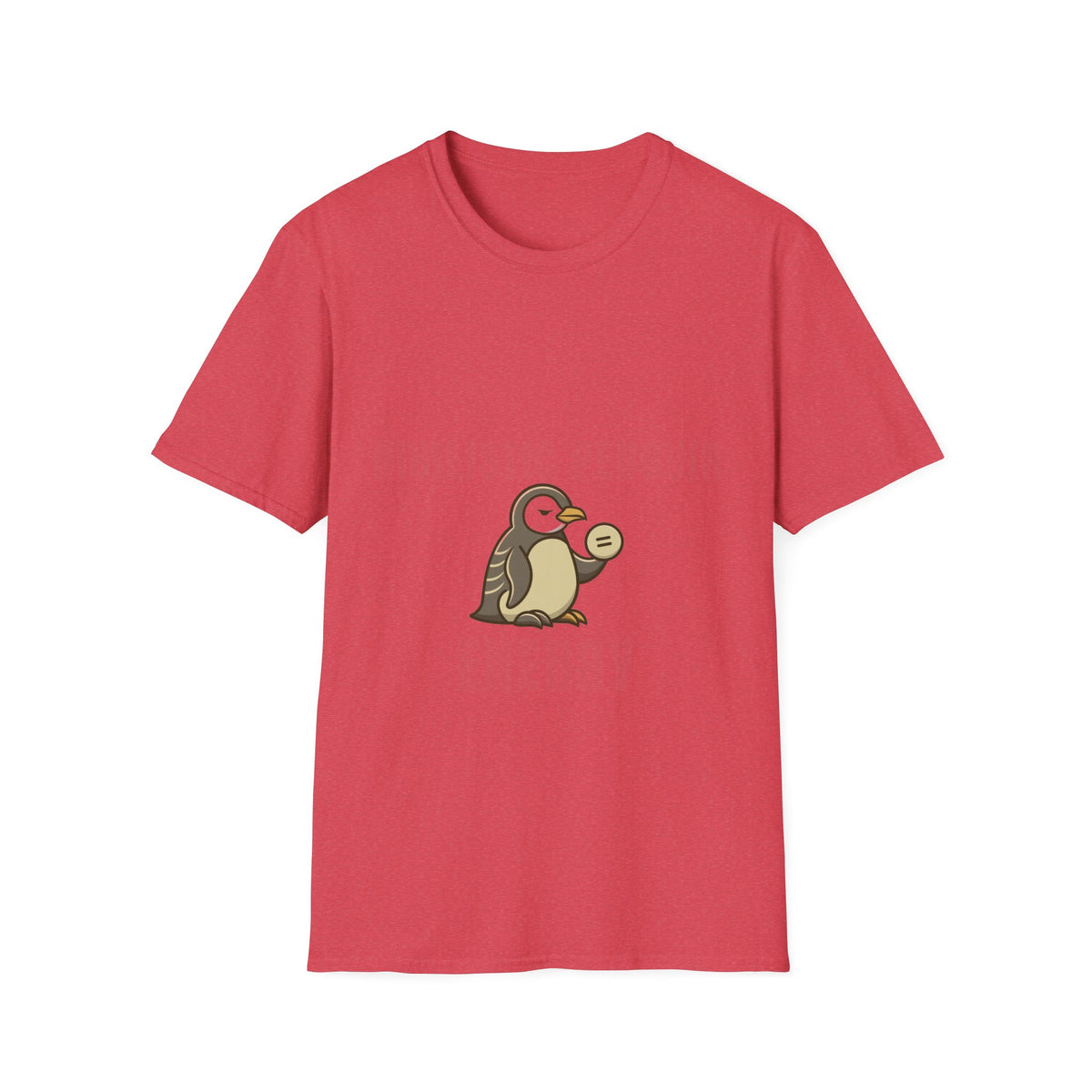 Penguin Coin Graphic T-Shirt — Cute Minimalist Penguin Holding Coin Tee - Trending Now - September 2026