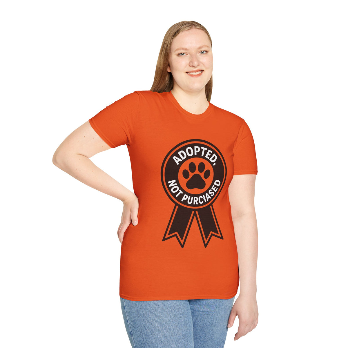 Adopted Not Purchased Graphic T-Shirt — Rescue Pet Awareness Tee - Trending Now - August 2026