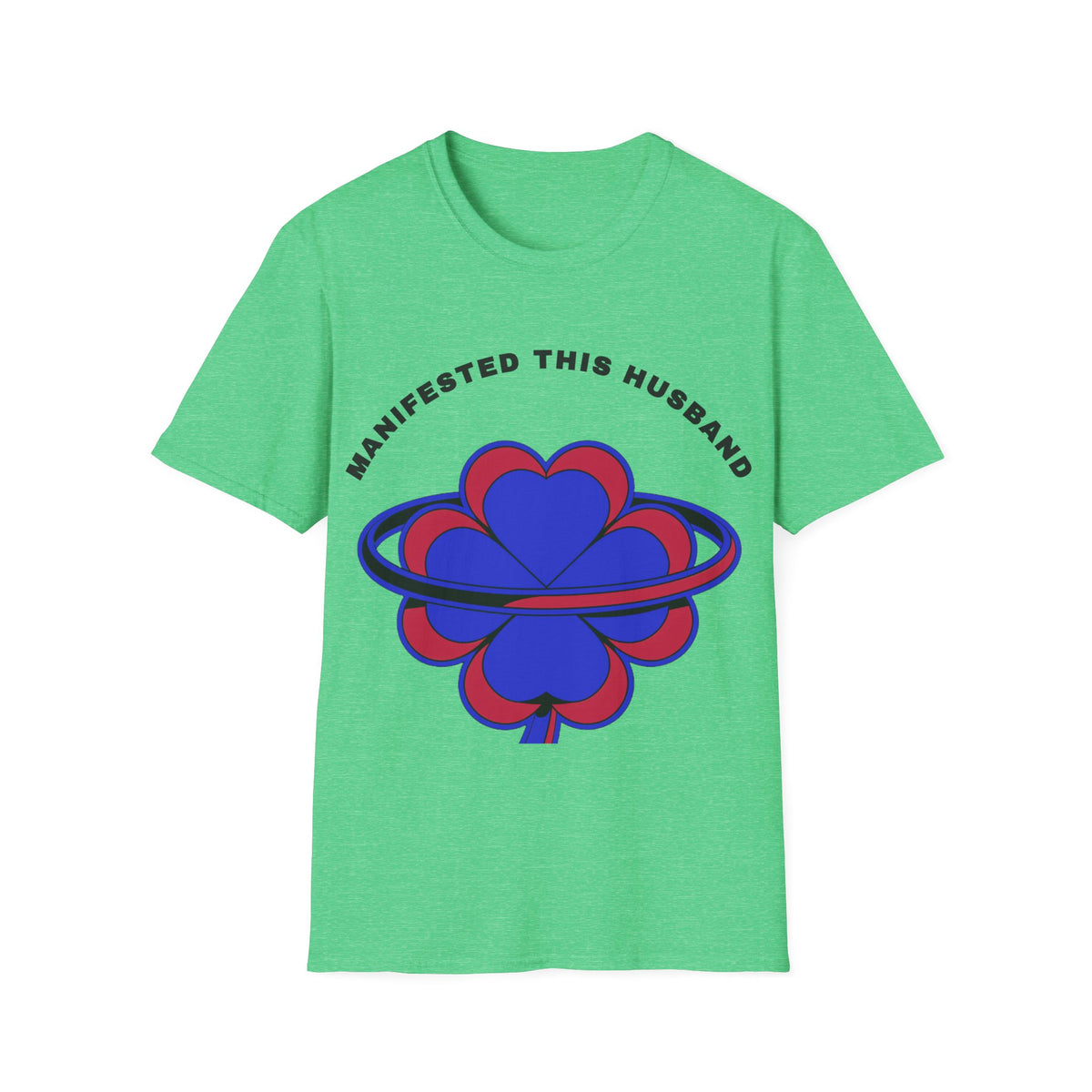 Manifested This Husband T-Shirt — Psychedelic Four-Leaf Clover Graphic Tee - Trending Now - September 2026