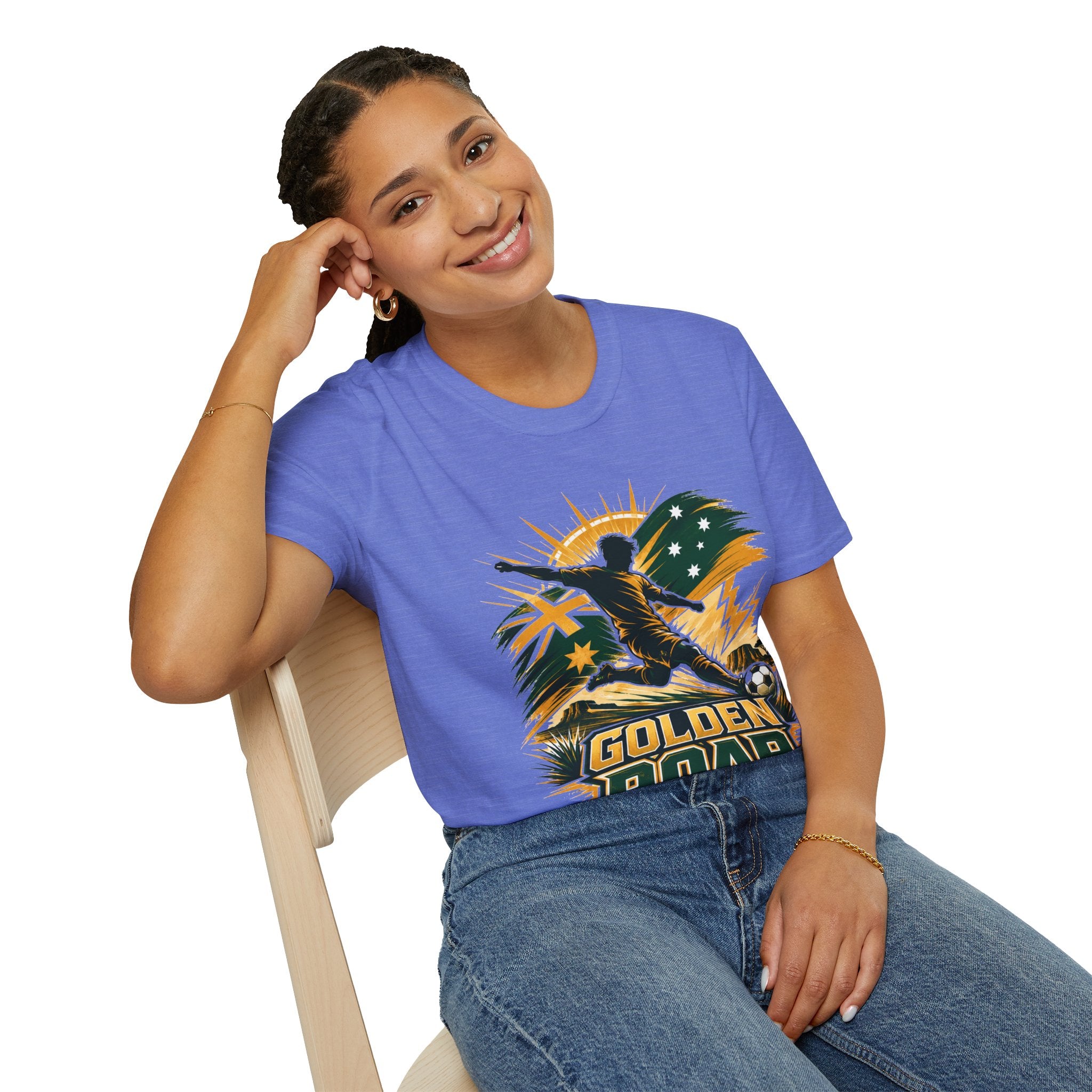 Australia Golden Roar Soccer T-Shirt — Australian Football Fan Tee
